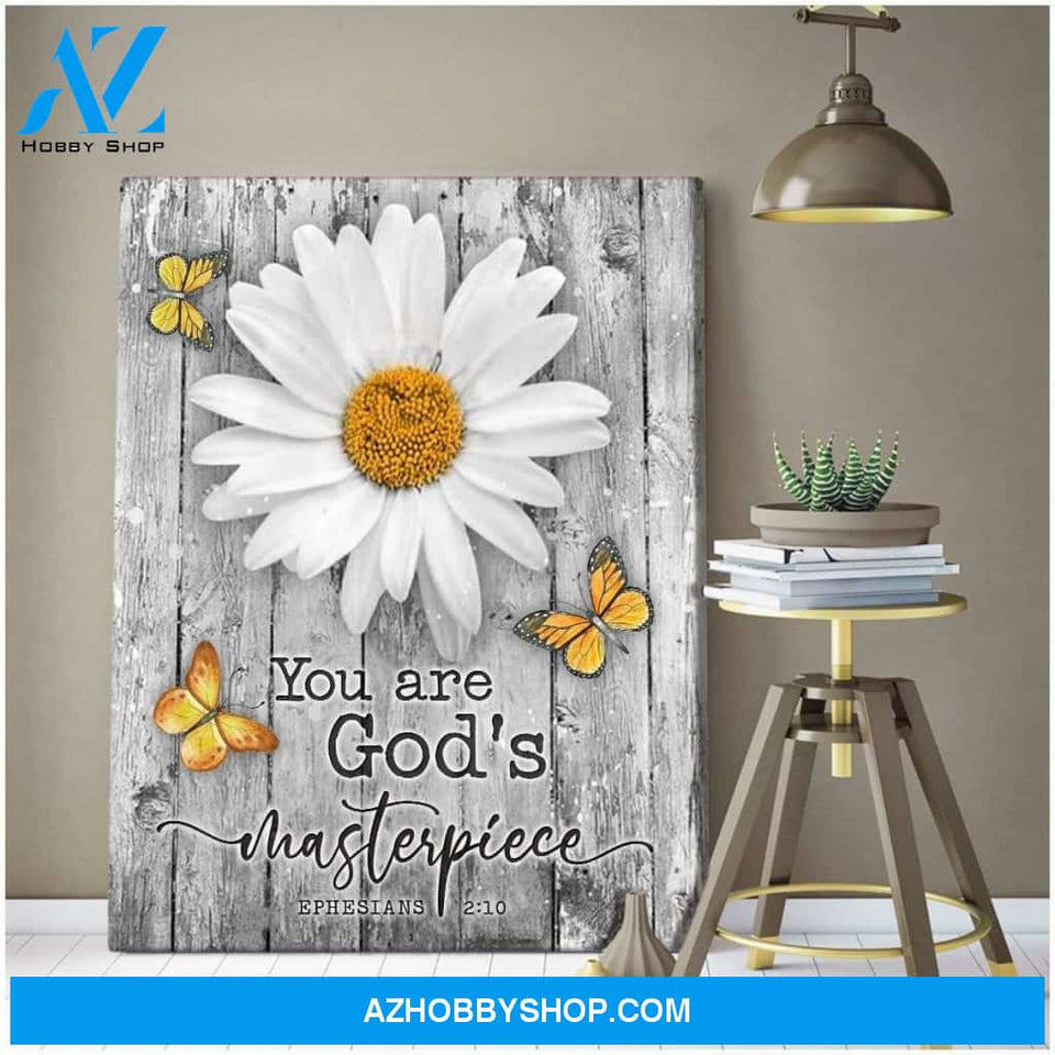 Zalooo You Are God'S Masterpiece Butterfly Wall Art Canvas