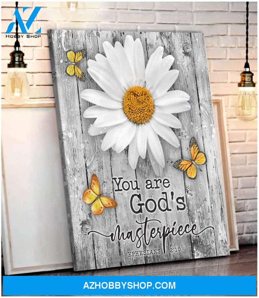 Zalooo You Are God'S Masterpiece Butterfly Wall Art Canvas