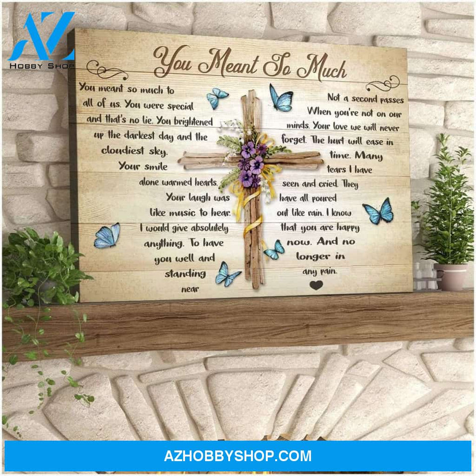 Zalooo You Meant So Much Butterfly Wall Art Canvas