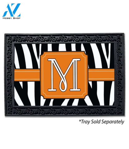 Zebra Stripes Monogram Doormat - 18" x 30"