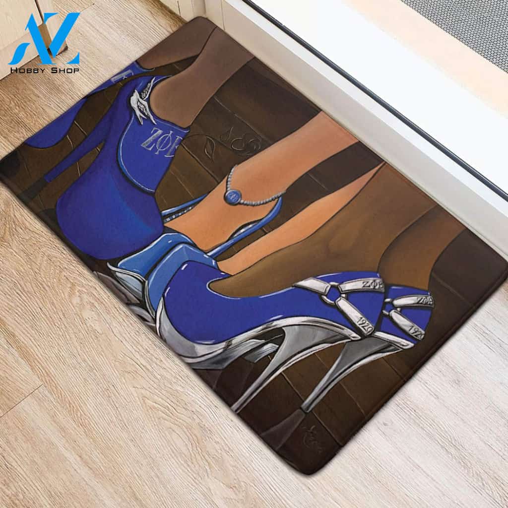 Zeta Phi Beta High Heels Doormat