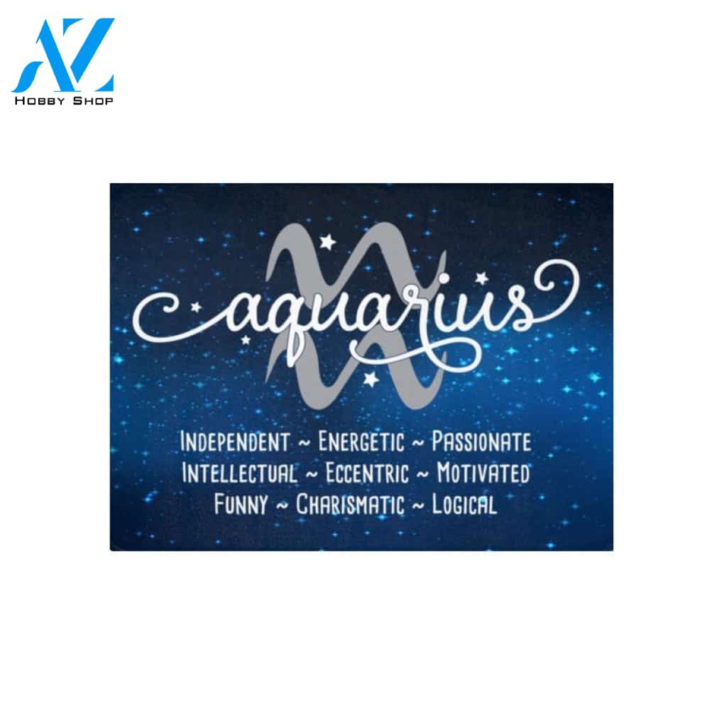 Zodiac Constellation - Aquarius Indoor and Outdoor Doormat Warm House Gift Welcome Mat Gift for Friend Family