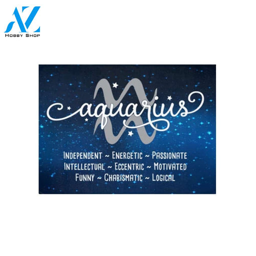 Zodiac Constellation - Aquarius Indoor and Outdoor Doormat Warm House Gift Welcome Mat Gift for Friend Family