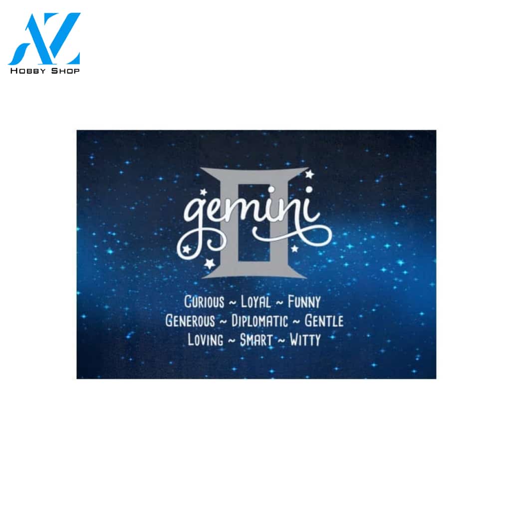 Zodiac Constellation - Gemini Indoor and Outdoor Doormat Warm House Gift Welcome Mat Gift for Friend Family