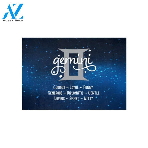 Zodiac Constellation - Gemini Indoor and Outdoor Doormat Warm House Gift Welcome Mat Gift for Friend Family