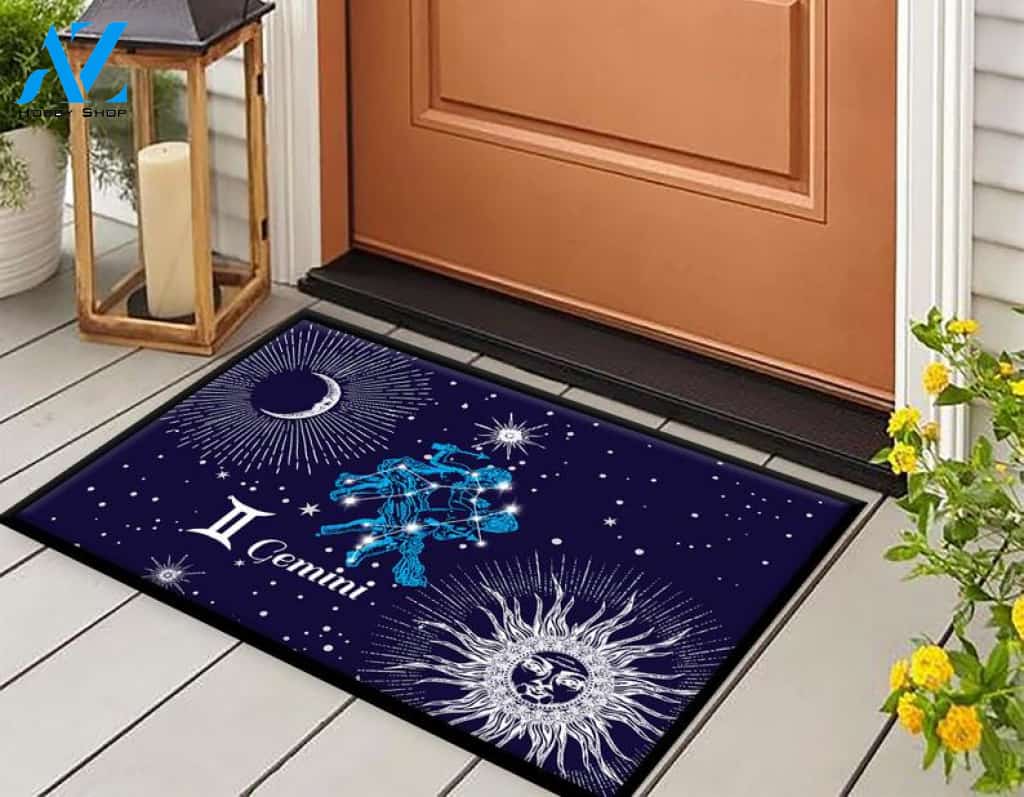 Zodiac - Gemini Doormat Welcome Mat House Warming Gift Home Decor Funny Doormat Gift Idea