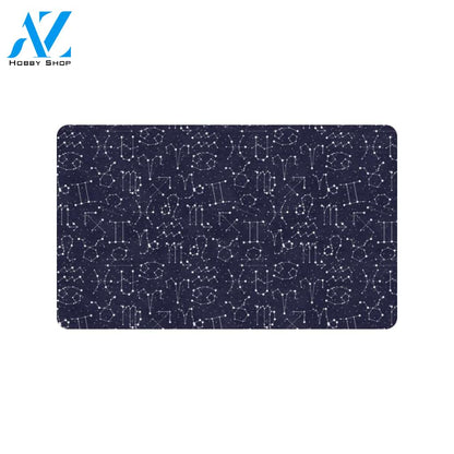 Zodiac Pattern Design Print Rubber Doormat