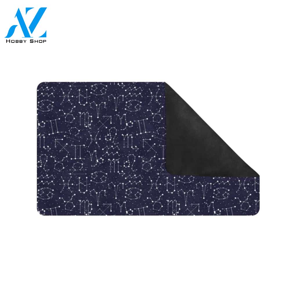 Zodiac Pattern Design Print Rubber Doormat