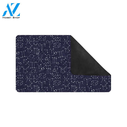 Zodiac Pattern Design Print Rubber Doormat