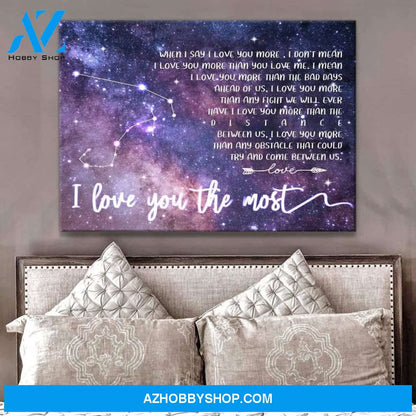 Zalooo Zodiac Sign Personalized I Love You The Most Wall Canvas