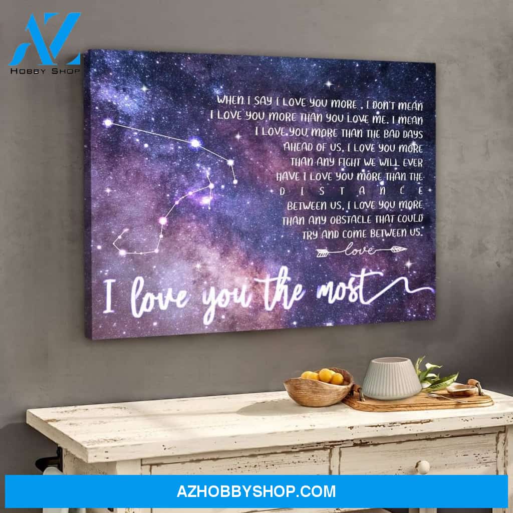 Zalooo Zodiac Sign Personalized I Love You The Most Wall Canvas