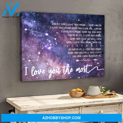 Zalooo Zodiac Sign Personalized I Love You The Most Wall Canvas