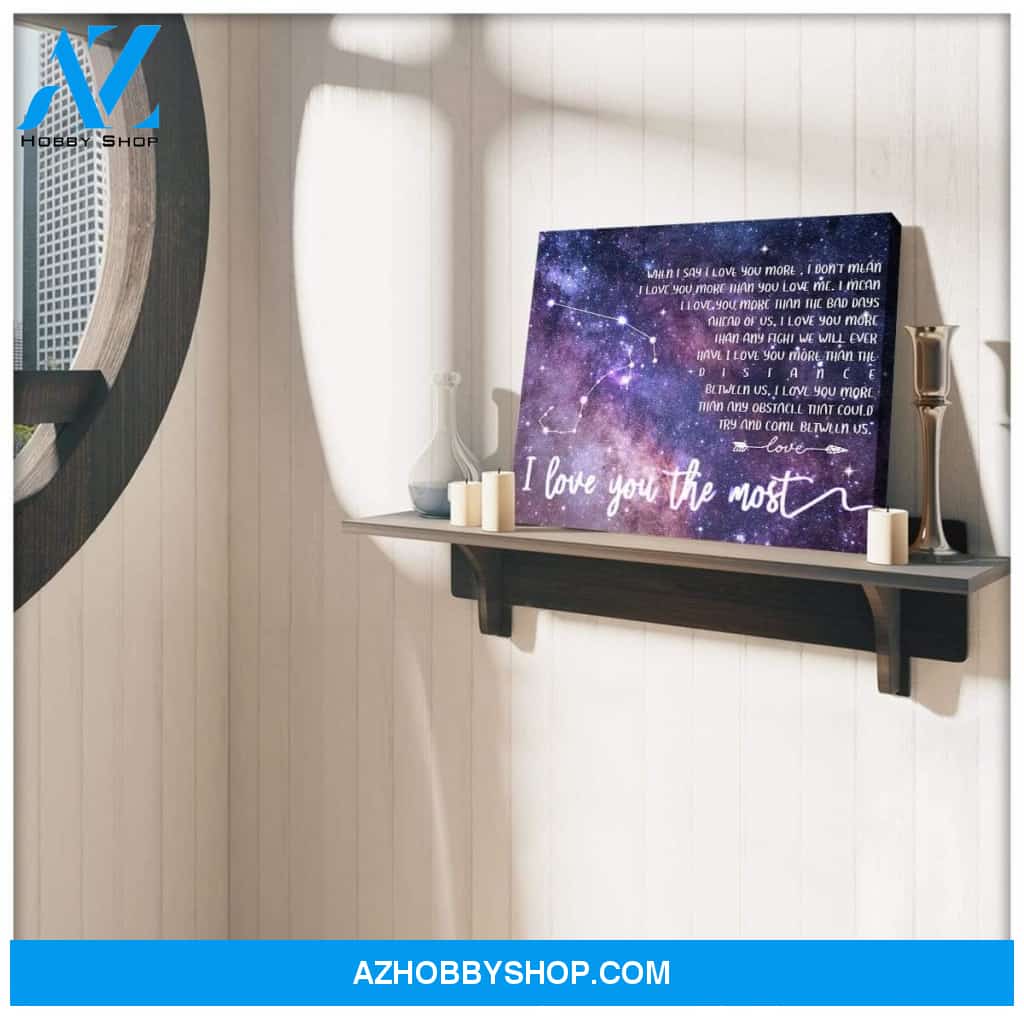 Zalooo Zodiac Sign Personalized I Love You The Most Wall Canvas