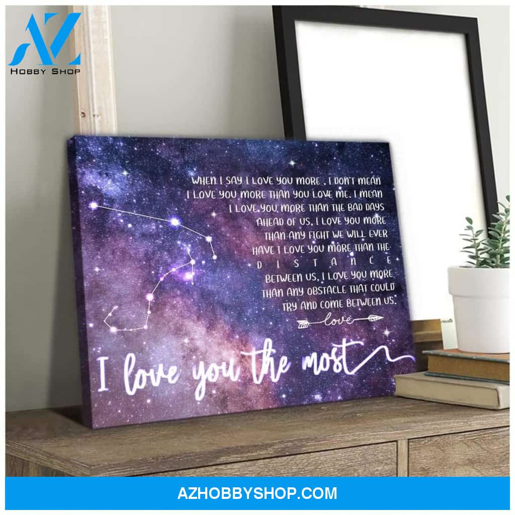 Zalooo Zodiac Sign Personalized I Love You The Most Wall Canvas