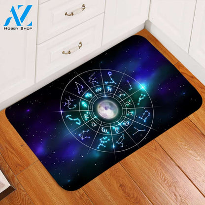 Zodiac Signs Space Door Mat
