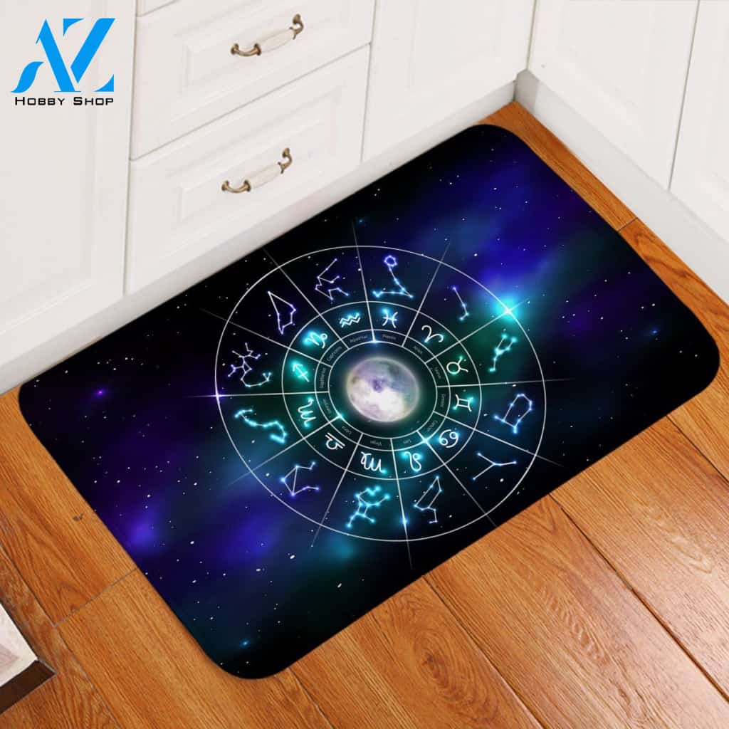 Zodiac Signs Space Printed Doormat Home Decor