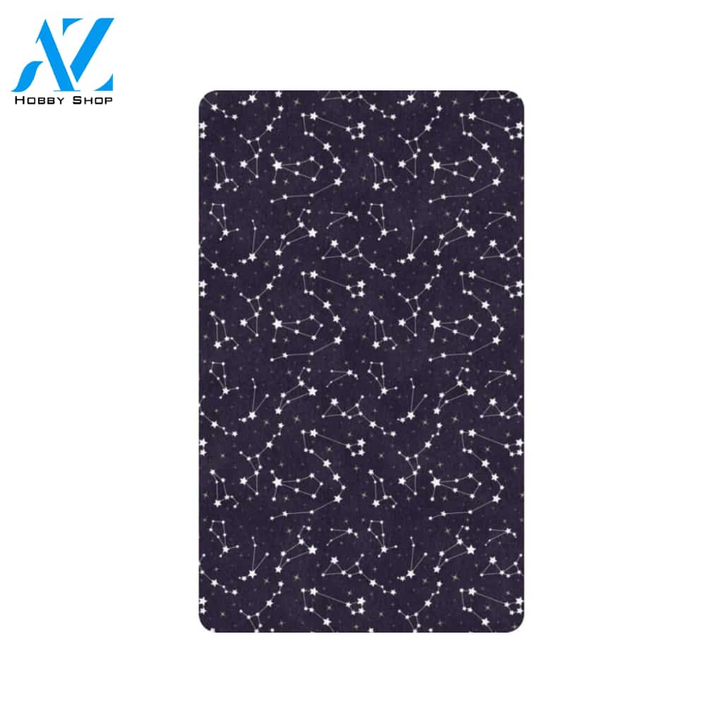 Zodiac Star Pattern Design Print Rubber Doormat