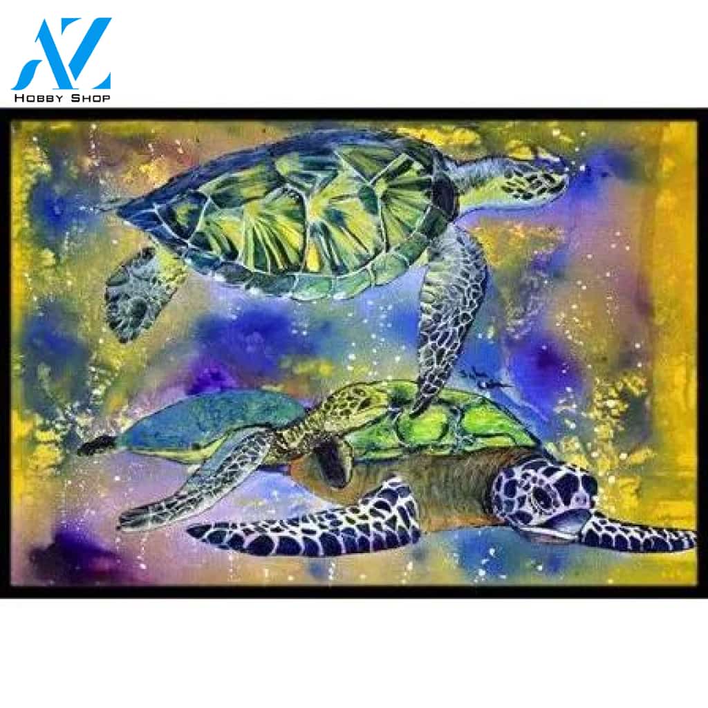 Zoomie Kids Koda Turtle Doormat, Size: Rectangle